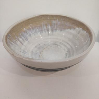 Grey/white luster bowl 